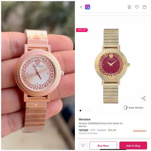 Versace Greca Pink Dial