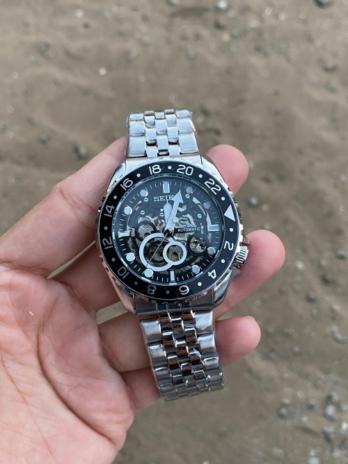 Seiko Automatic Silver Black