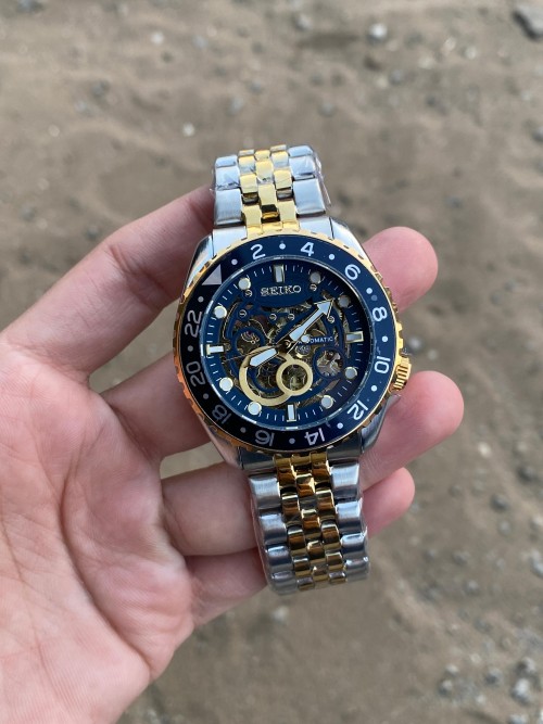 Seiko Automatic Gold Tutone Black