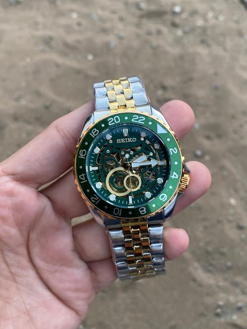 Seiko Automatic Gold Tuton Green