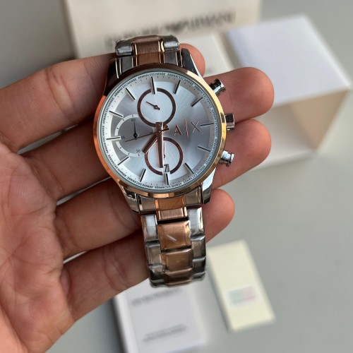 Alternative view of Arman I Exchange DANTE Chronograph AX1870 Two Tone White Dial