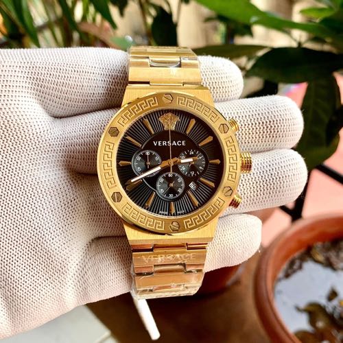 Versace Greca Chronograph Gold Black