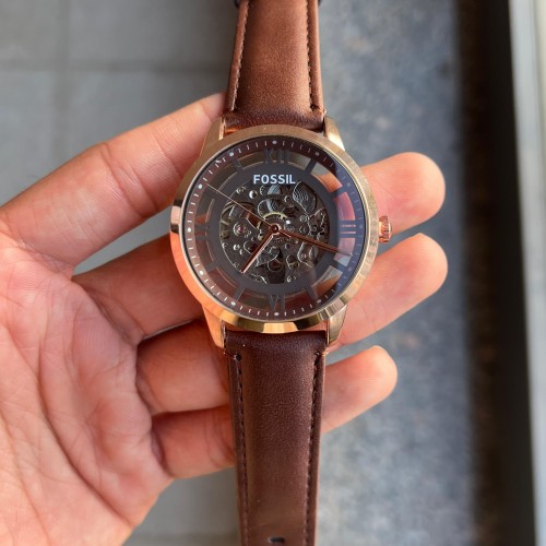 Fossi l Townsman Rose Brown Automatic