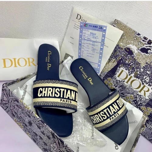 Alternative view of Christian Dior Navy Ladies Wid Og Box Card Carry Bag
