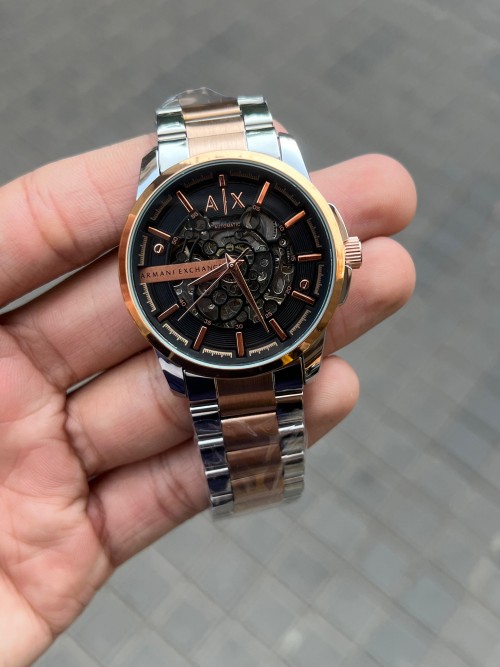 Arman i Exchange Hampton Skeleton Automatic Two Tone Black Dial