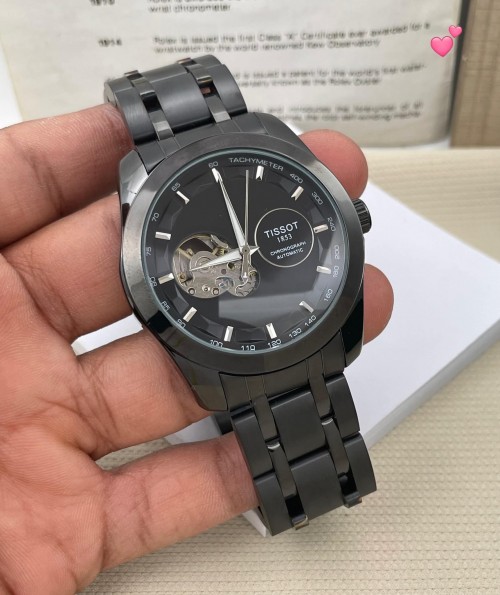 Alternative view of Tisso T 1853 Automatic Open Heart Black