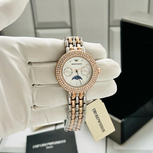 Alternative view of Emporio Arman I Women S Chronograph Two Tone White Dial