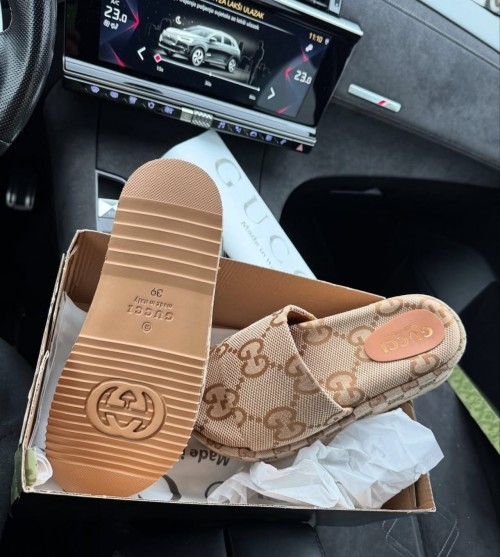 Alternative view of Gucci GG Marmont Platform Slide Sandal With OG Box Carry Bag