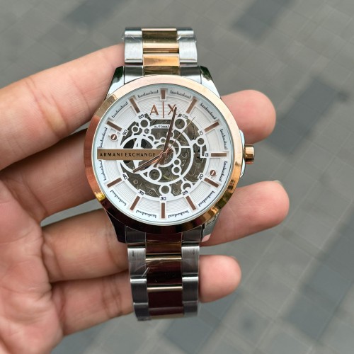 Arman i Exchange Hampton Skeleton Automatic Two Tone White Dial