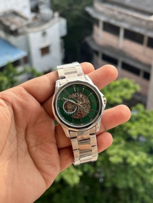 ARMANI EXCHANGE AUTOMATIC SILVER GREEN