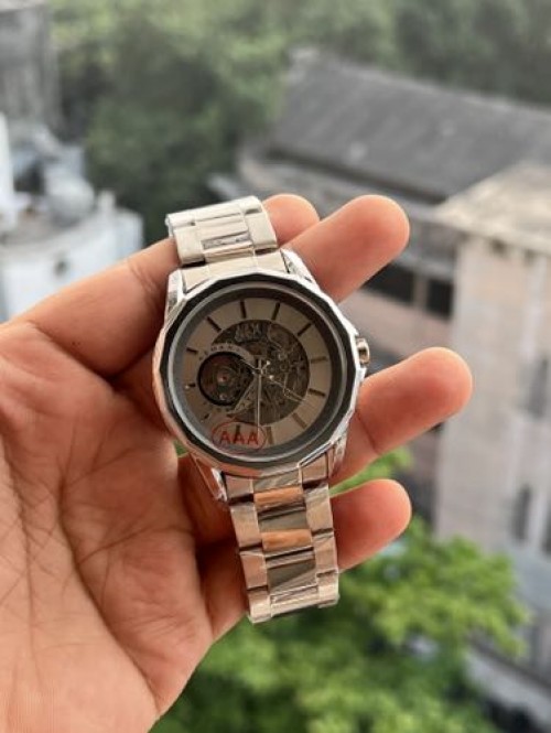 ARMANI EXCHANGE AUTOMATIC PREMIUM SILVER SILVER