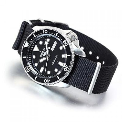 Alternative view of Seiko Sports 5 Black Nylon Strap Authentic Store Quality