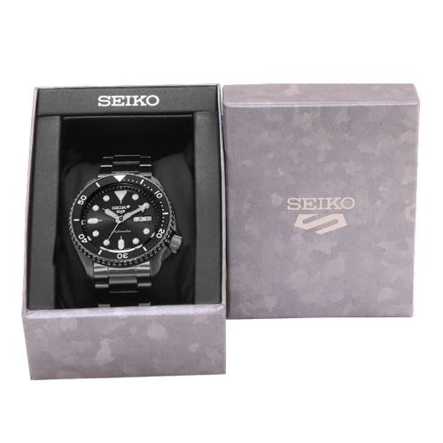 Alternative view of Seiko Sports 5 Full Black Metal Authentic Store Quality