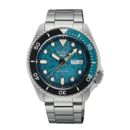 Seiko Sports 5 Skeleton Turquoise Blue Authentic Store Quality