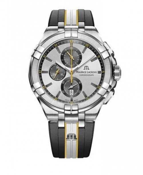 Maurice Lacroix Aikon Chronograph Grey Yellow AUTHENTIC Store Quality