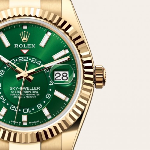Alternative view of Rolexx SkyDweller Green Gold Oyster Strap Zr Yz