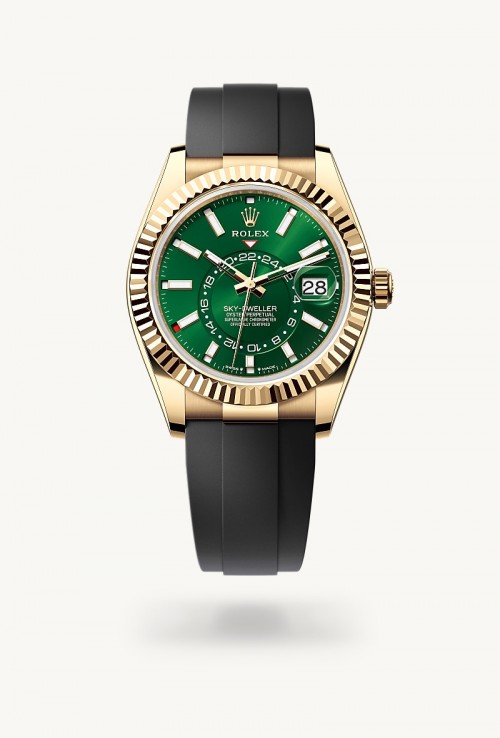 Alternative view of Rolexx SkyDweller Green Gold OysterFlex Zr YZ