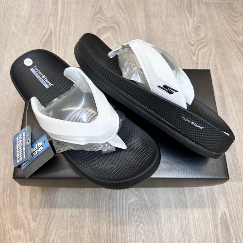Skecher S Hyper Burst Simplex White Black Premium Slides