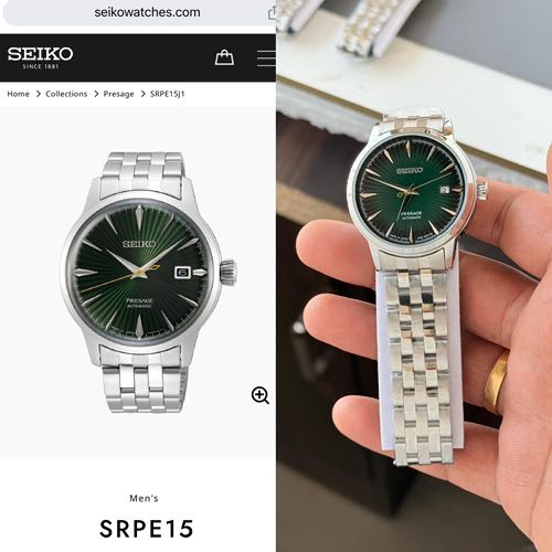 Alternative view of Seiko Presage Automatic