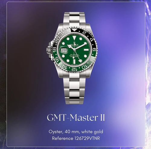 Alternative view of Rolex GMT Master Oyster 40 Mm Green Dial