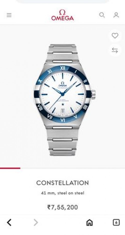 Omega Constellation Co Axial White Dial