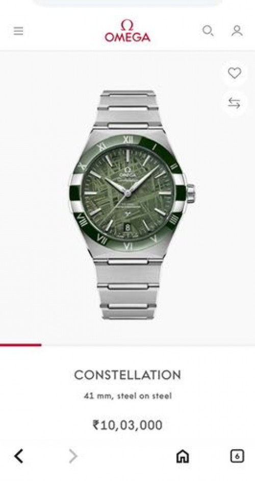 Omega Constellation Meteorite Edition Green Dial