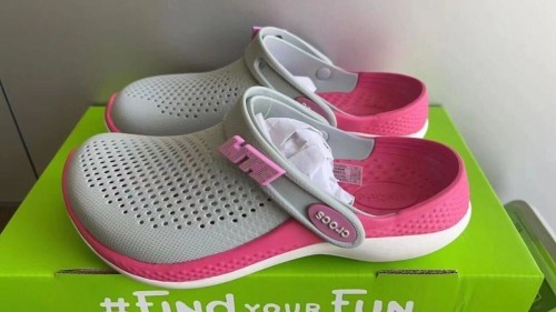 Croc S Literide Clog Pink Grey White