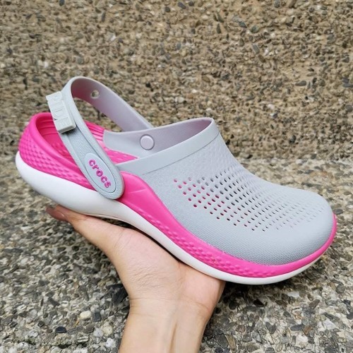 Croc S Literide Clog Pink Grey White