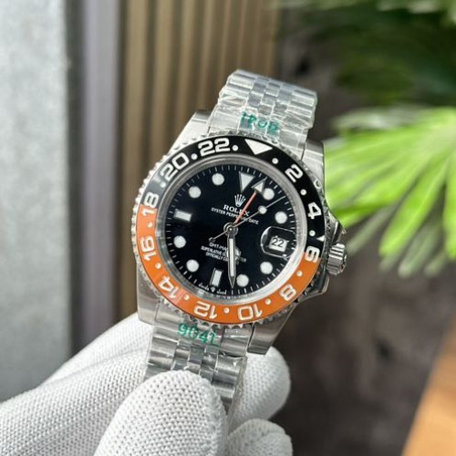 Alternative view of Rolex GMT Master Halloween Edition Dual Tone Black Dial