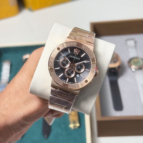 Versace Greca Stainless Steel Chronograph Watch