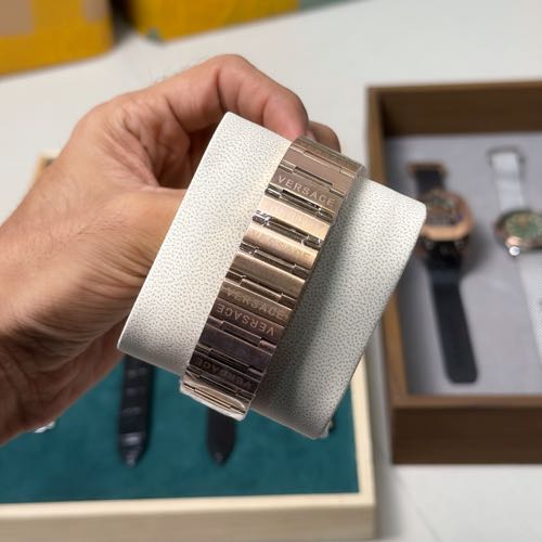 Alternative view of Versace Greca Stainless Steel Chronograph Watch