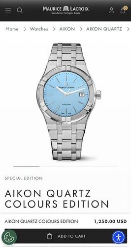 Alternative view of Maurice Lacroix Aikon Series 40MM Tiffany Dial