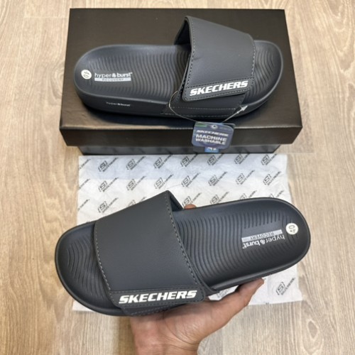 Skecher S Hyper Burst Soft Adjust Premium Grey Flip Flop