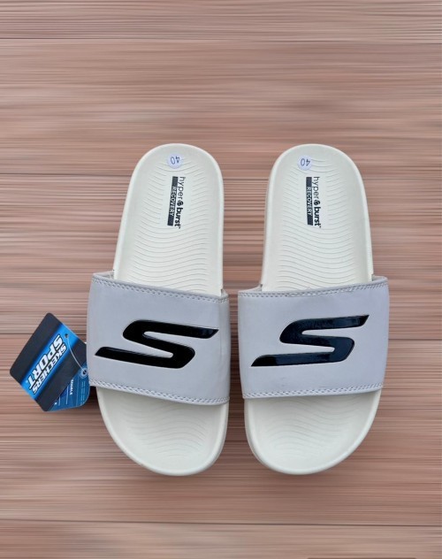 SKECHER HYPER BURST SLIDE BEIGE