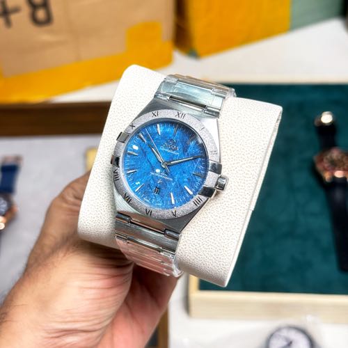 Omega Constellation Steel On Steel Green Dial Matte Bezel