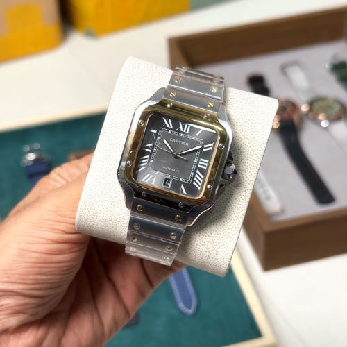 Santos De Cartier Graphite Black Dial