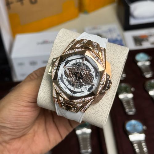 Hublot Sang Blue II 3D Spider Diamond Set Case