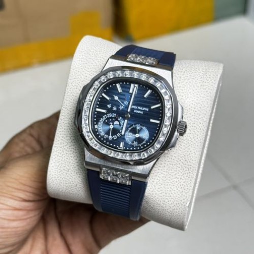 Patek Phillipe Nautilus 5712 Power Reserve Diamond Set Bezel