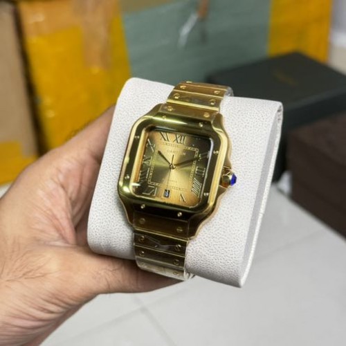 Cartier Santos Gold On Gold Ombre Gold Dial