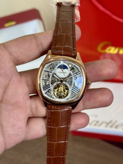 Cartier Skeleton Tourbillion Roman Number Moonphase