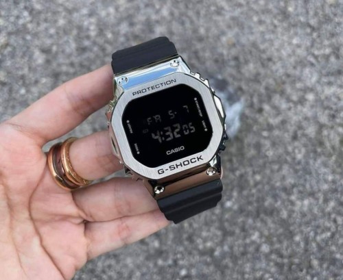 Casi O G Shock Gm5600 Metal Rectangle Silver
