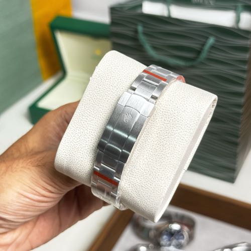 Alternative view of Rolex Oyster Perpetual 41MM Emerald Blue Dial