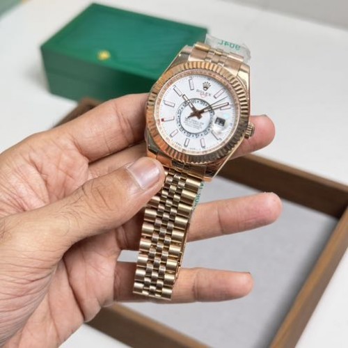 Rolex Sky Dweller Rose Gold White Dial