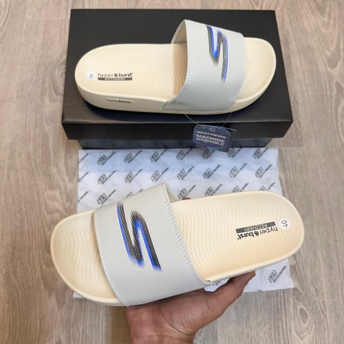 SKECHER HYPER BURST SLIDE BEIGE