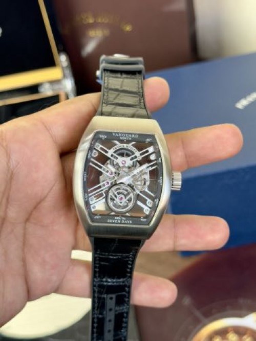Franck Muller Skeleton Black Silver Semi ETA