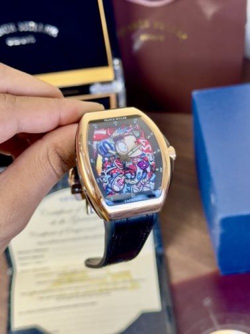 Franck Muller Vanguard V45 Loes Van Delft Black Rose Gold