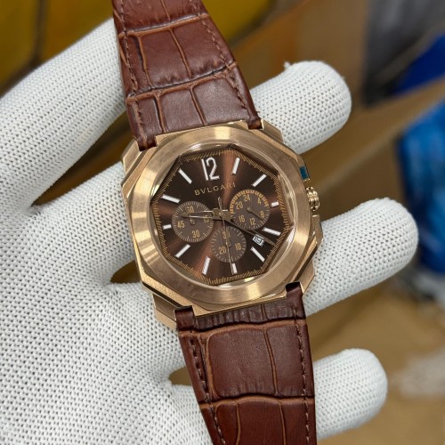 BVL Octo Finissimo Chronograph Brown Quartz
