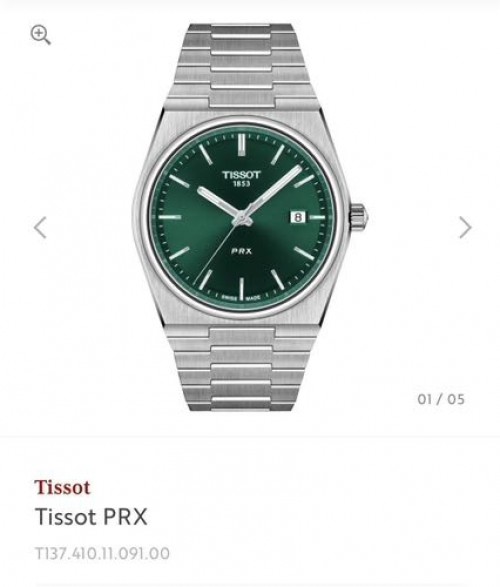 Tissot Prx Green 40mm Quartz Authentic Quality With OG Box