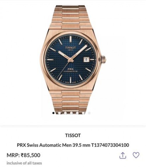 Tissot Prx Powermatic 80 Rose Gold Blue 40mm Authentic Quality With OG Box