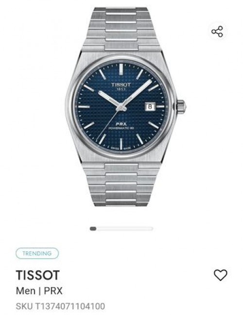 Tissot Prx Powermatic 80 Blue 40mm Authentic Quality With Original Box